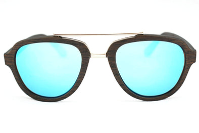 Black Oak  Wood Aviator Sunglasses - Ascendor