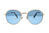 Round Gold Frame Wire Sunglasses - Bermuda
