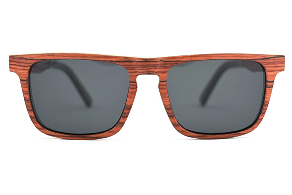 Handcrafted Red Rosewood Wood Sunglasses For Men