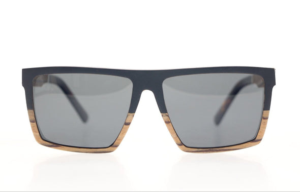 Ebony Layered Wood Sunglasses For Men - Boss