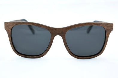 Walnut Wood Sunglasses With Acetate - Fawn
