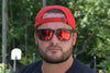 Black Bamboo Sunglasses With Red Lens - Georgia Edition