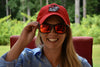 Black Bamboo Sunglasses With Red Lens - Georgia Edition