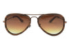 Metal & Wood Aviator Sunglasses For Men And Women