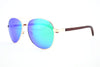 Classic Gold Aviator With Wood Sunglasses
