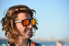Black Bamboo Sunglasses With Red Lens - Georgia Edition