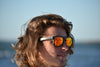 Black Bamboo Sunglasses With Red Lens - Georgia Edition