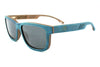 Bahama Blue Walnut Wood Unisex Sunglasses