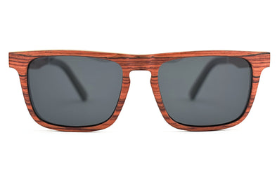 Red Rosewood Sunglasses With Acetate Tip - Weston