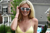 White Wood Sunglasses With Mirror Lens