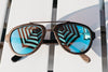 Black Oak Wood Aviator Sunglasses 