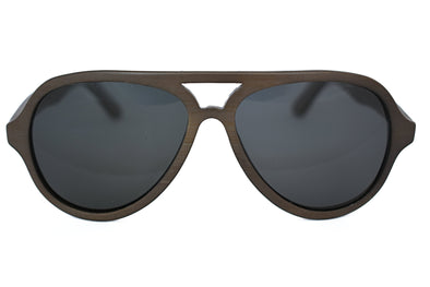 Ebony Bamboo Aviator Sunglassess - Clark