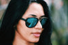 Black Oak Wood Aviator Sunglasses 