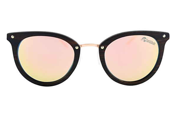 Cat Eye Wood Sunglasses For Women